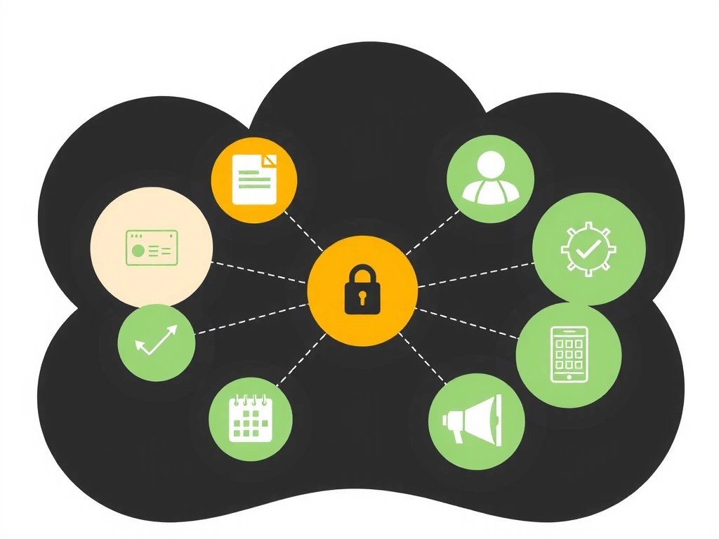 Ilustración de compartir información de forma segura